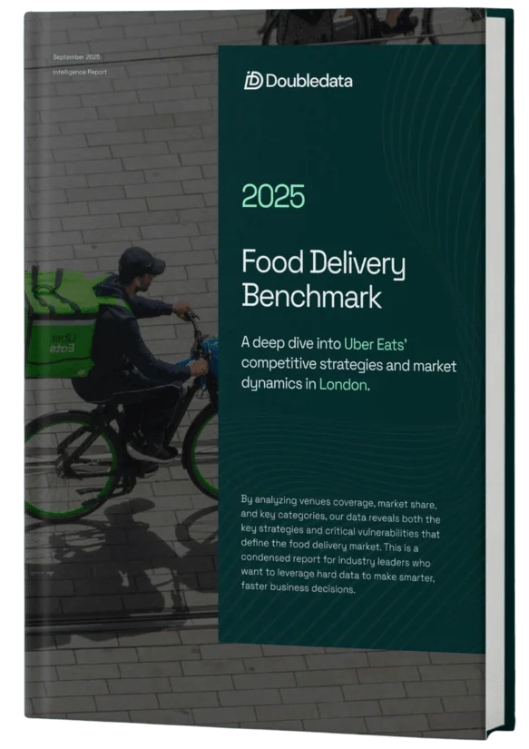 Book cover of the 2025 Food Delivery Benchmark report