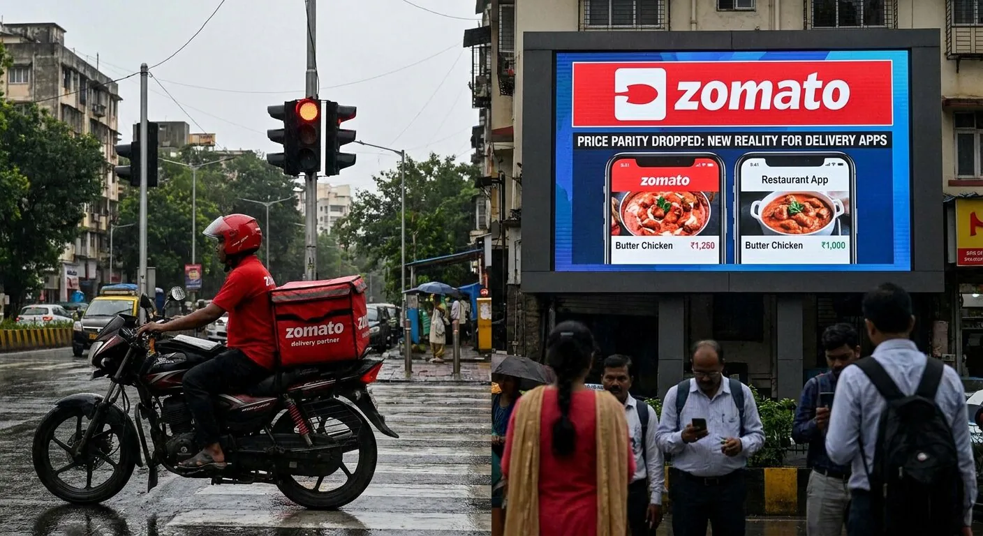 Zomato Drops Price Parity: New Reality for Delivery Apps thumbnail