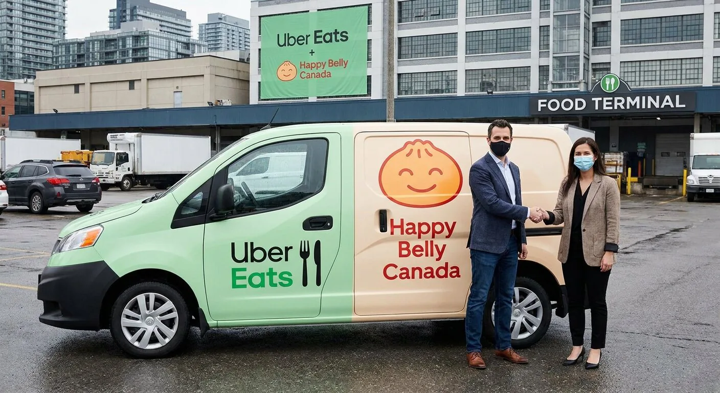 Uber Eats Wins Exclusive Happy Belly Canada Deal thumbnail